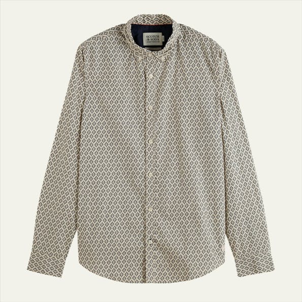 Scotch & Soda - Ecru Ditsy hemd