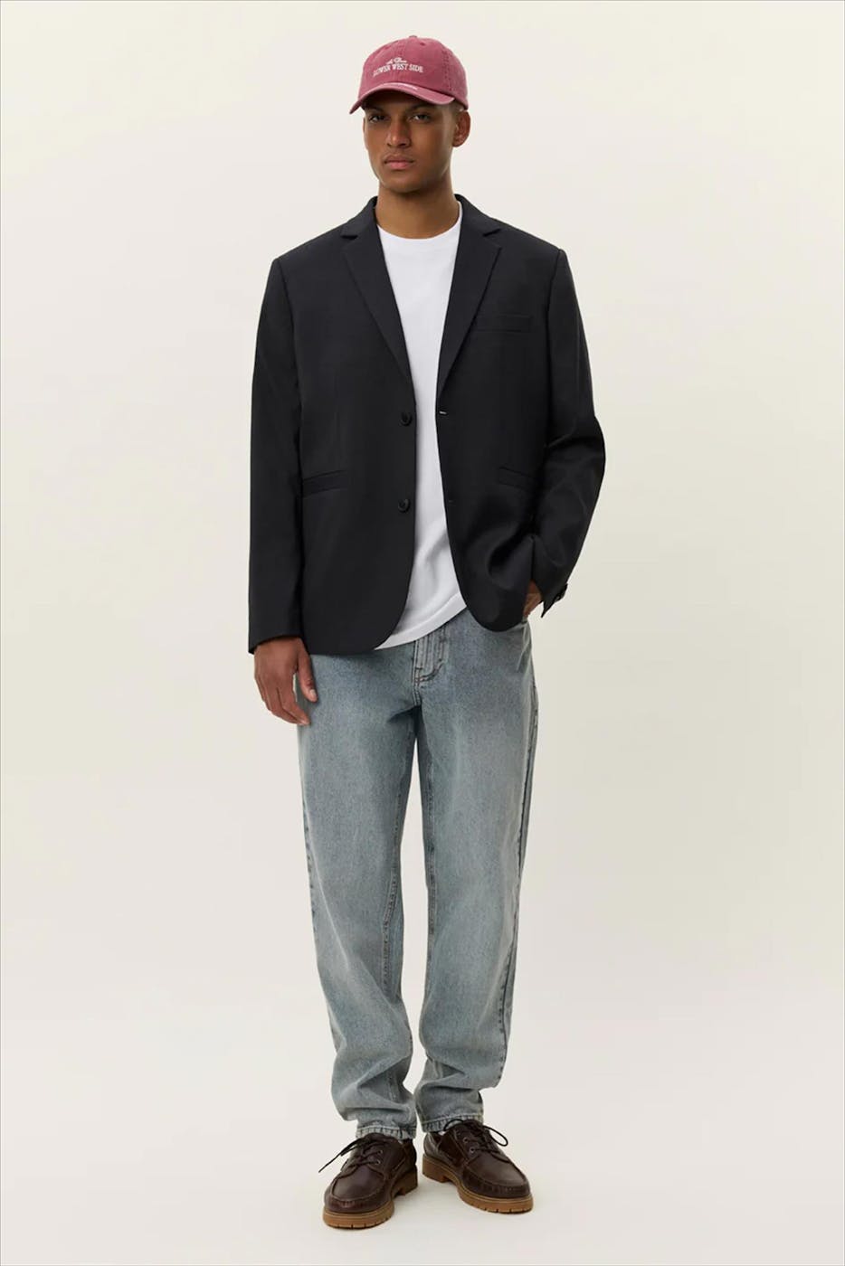 LES DEUX - Donkergrijze Sheldon blazer