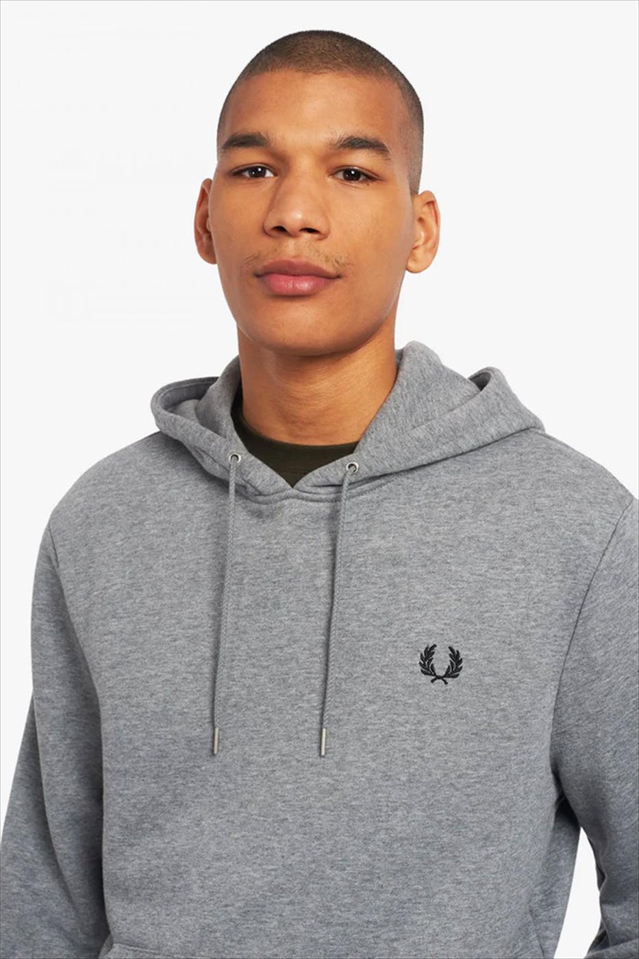 Fred Perry - Grijze Tipped hoodie