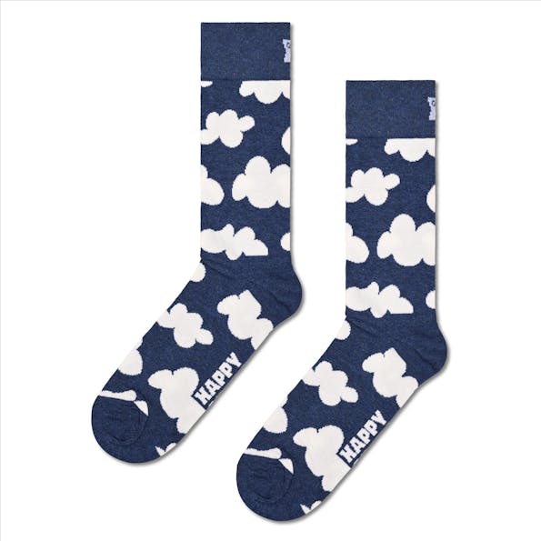 Happy Socks - Grijsblauwe Cloudy sokken, maat: 41-46