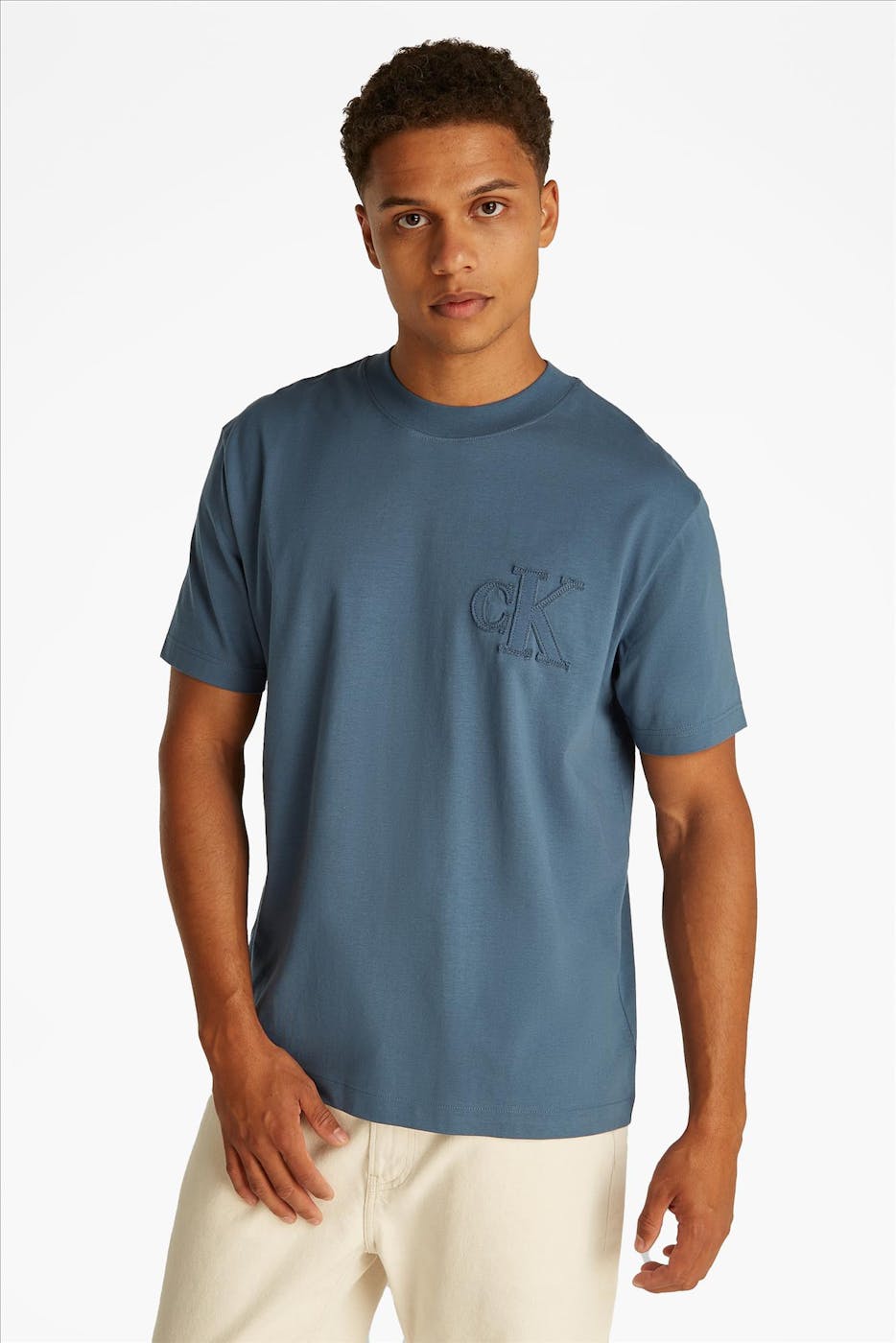 Calvin Klein Jeans - Indigoblauwe Logo t-shirt