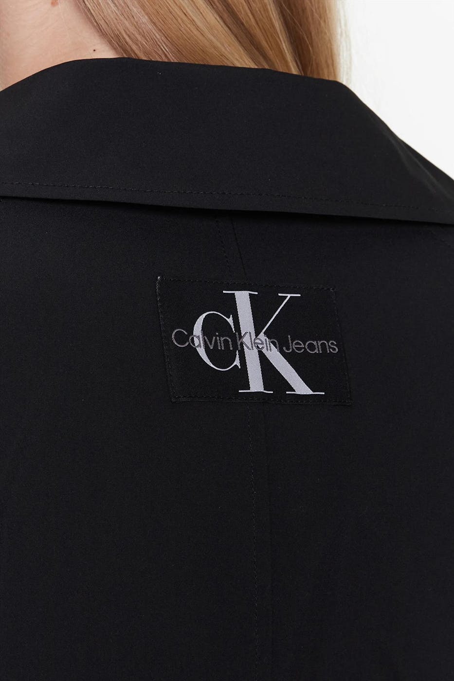 Calvin Klein Jeans - Zwarte Oversized trenchcoat