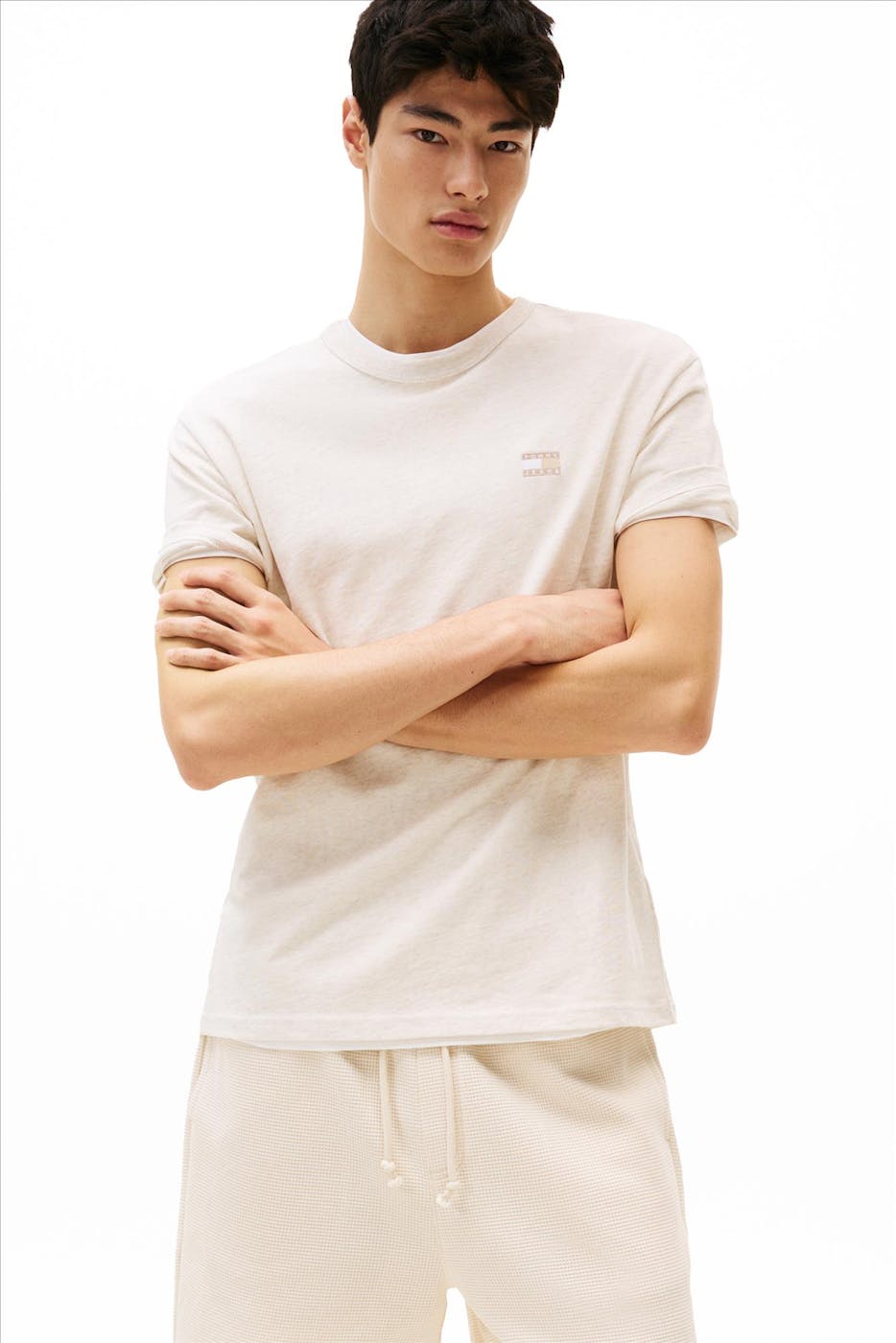 Tommy Jeans - Beige Regular Badge T-shirt