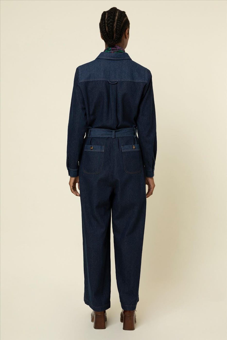 FRNCH - Donkerblauwe Sandrine jumpsuit