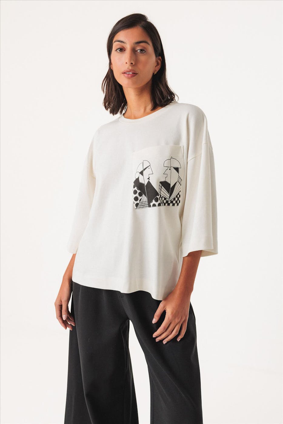SkunkFunk - Ecru Hendaia T-shirt