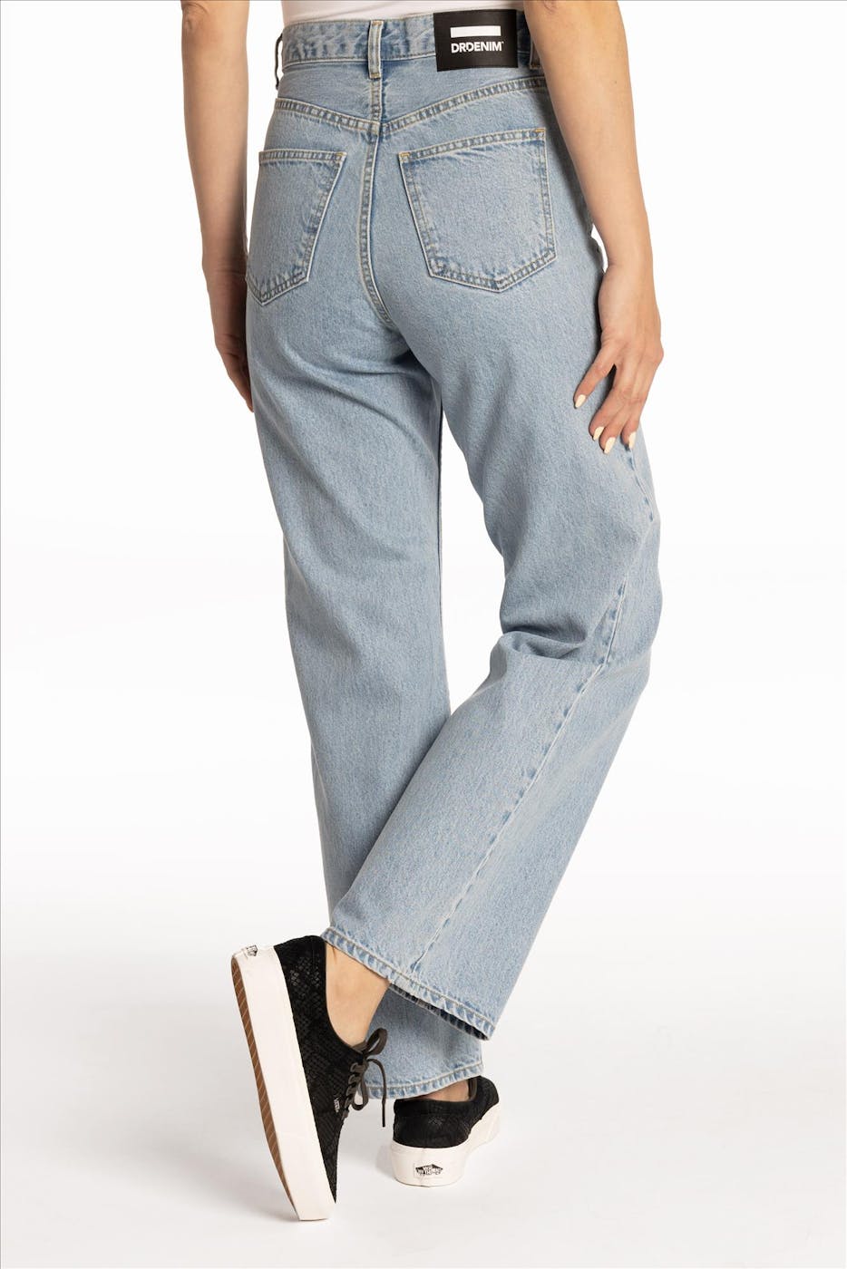 Dr. Denim - Blauwe Echo straight/ wide jeans