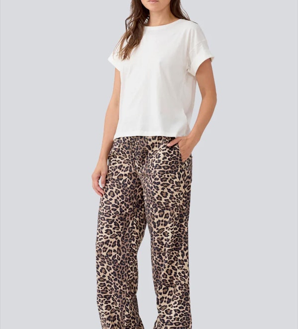 Modström - Bruine Mood Print broek