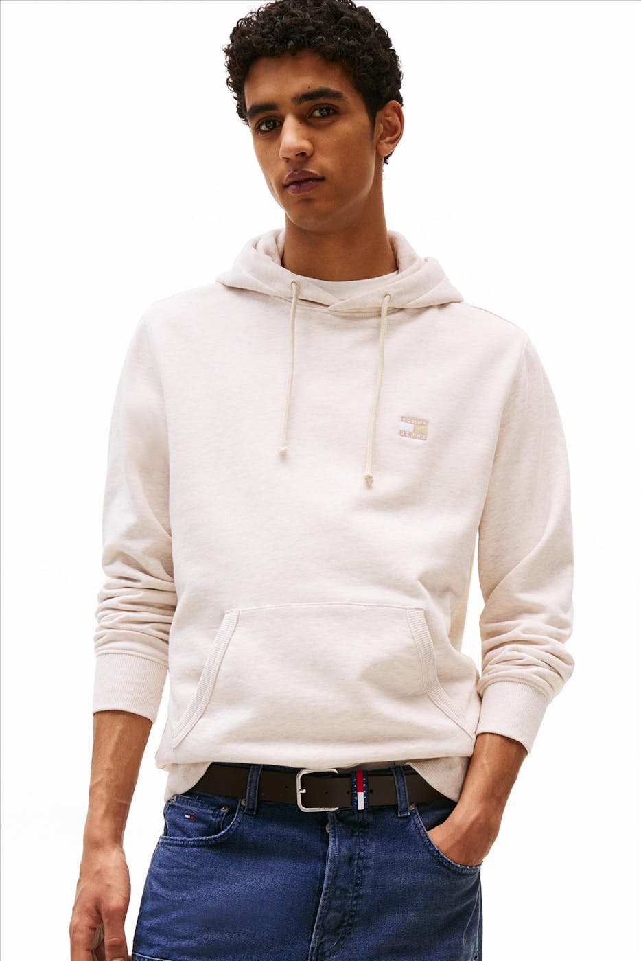 Tommy Jeans - Beige Regular Badge hoodie