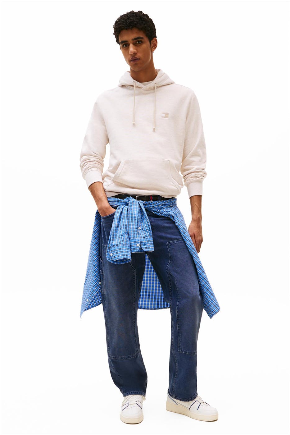 Tommy Jeans - Beige Regular Badge hoodie