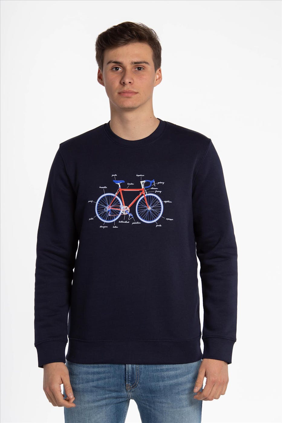 Brooklyn - Intwiel Donkerblauwe Fiets sweater