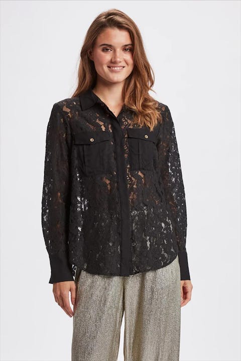 Nümph - Zwarte Penille blouse