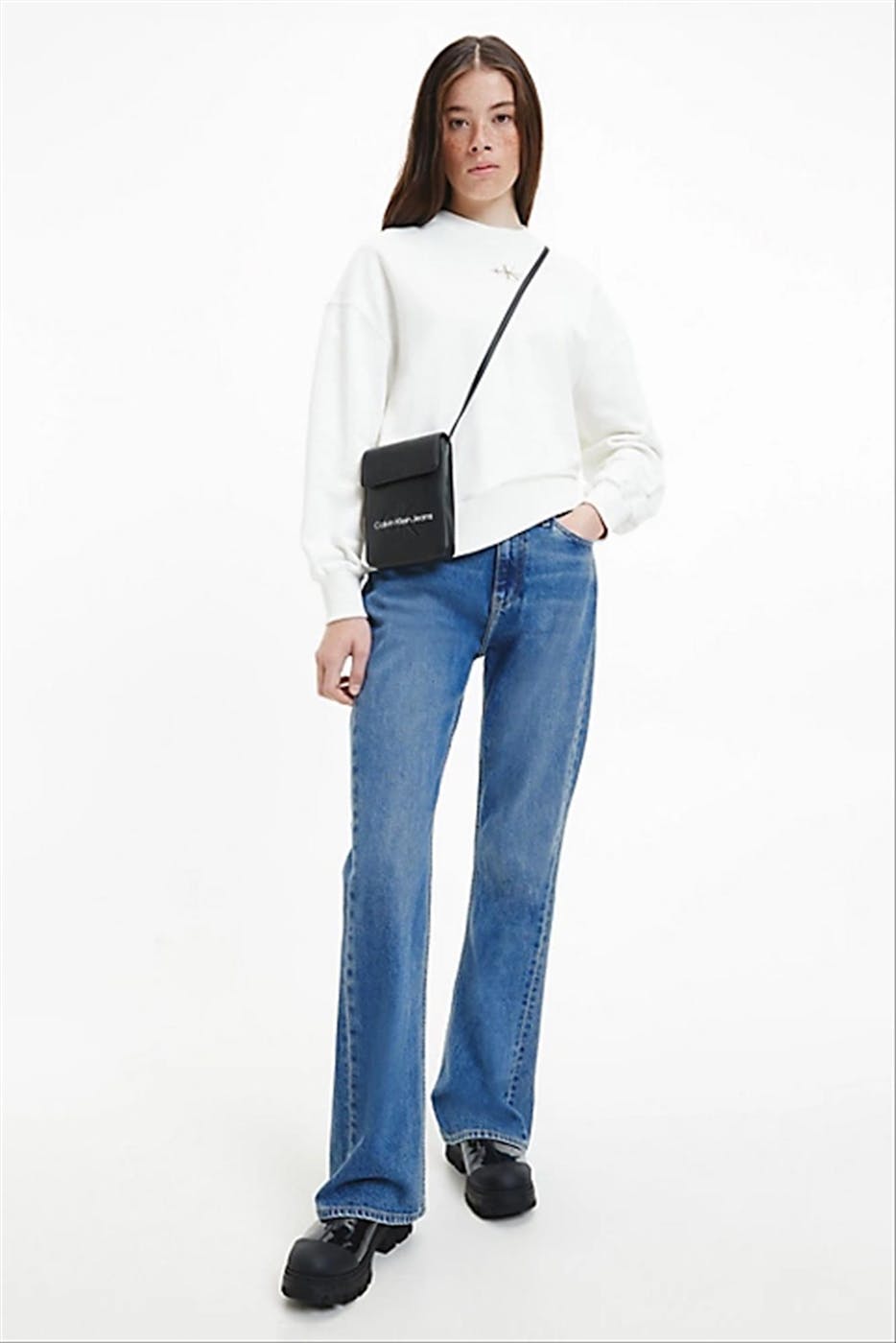 Calvin Klein Jeans - Ecru Relaxed Logo sweater