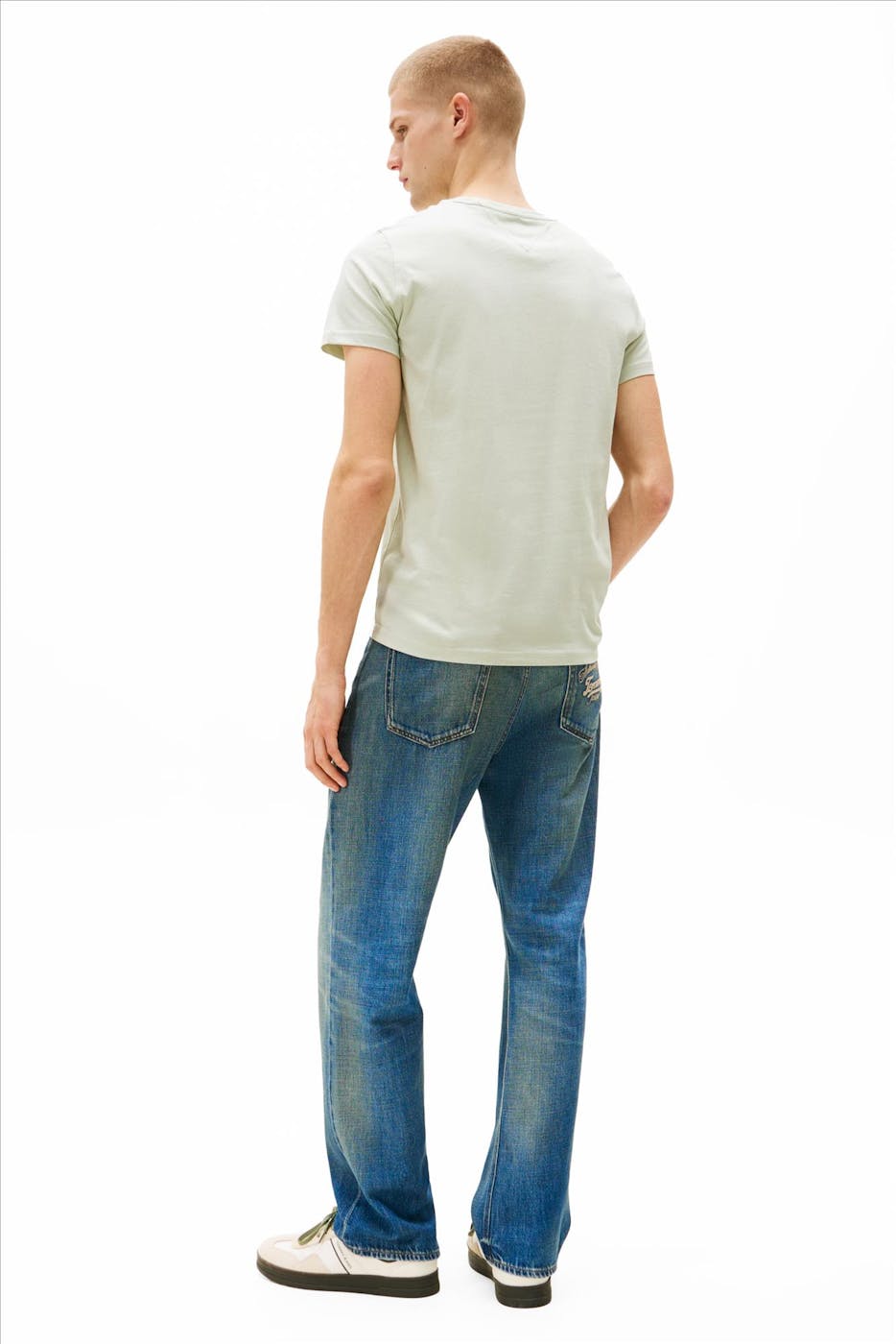 Tommy Jeans - Mintgroene Jersey slim T-shirt