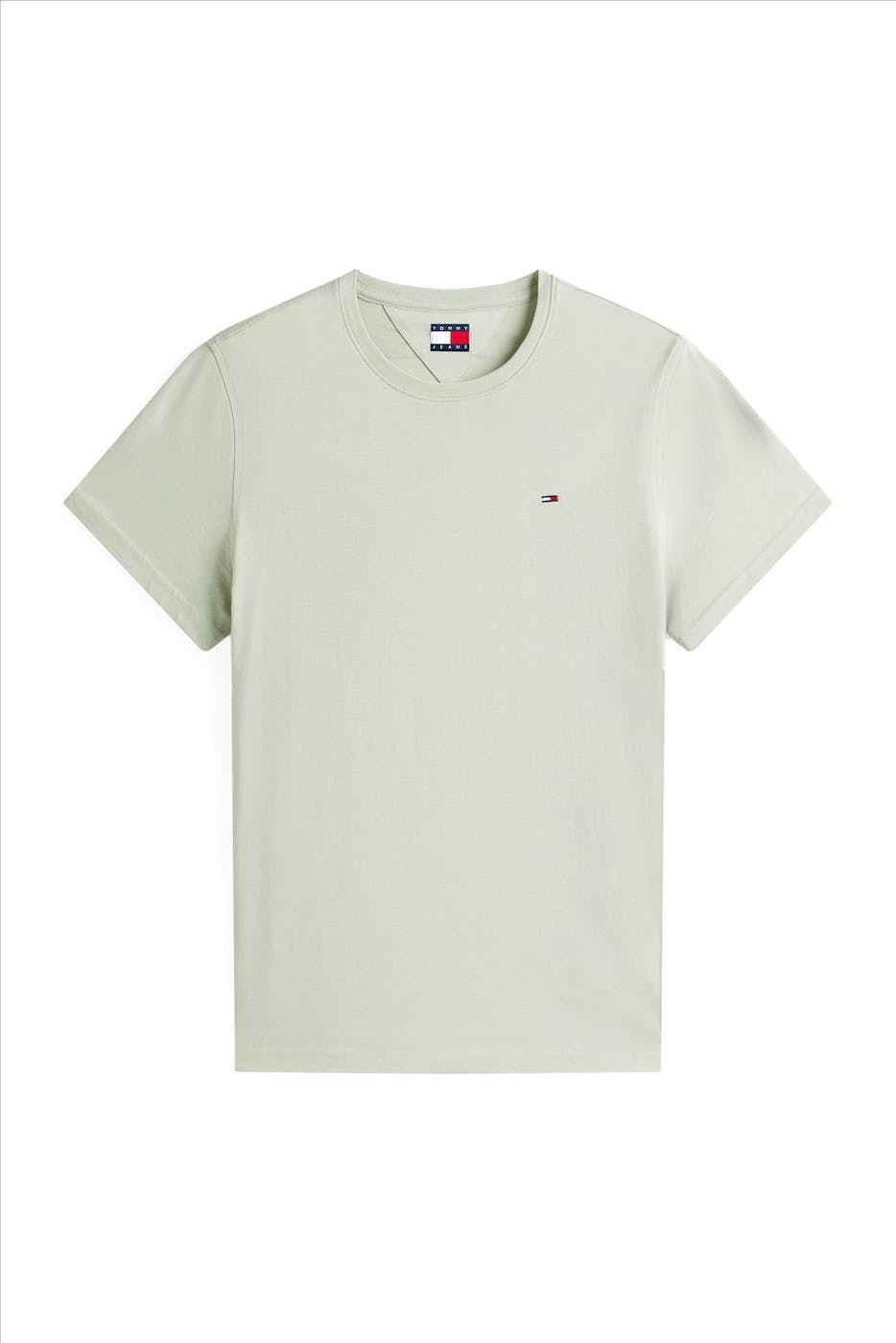 Tommy Jeans - Mintgroene Jersey slim T-shirt