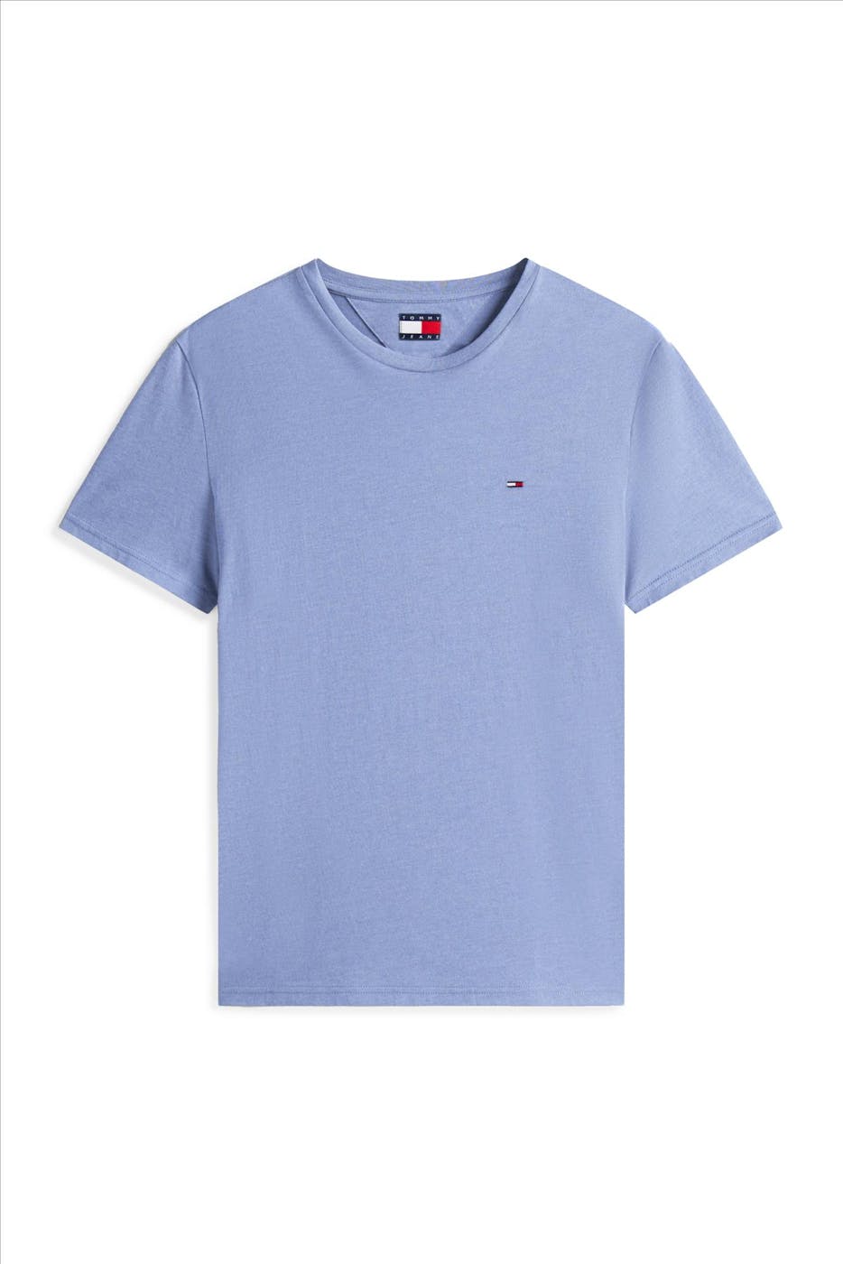 Tommy Jeans - Grijsblauwe Jaspe slim T-shirt