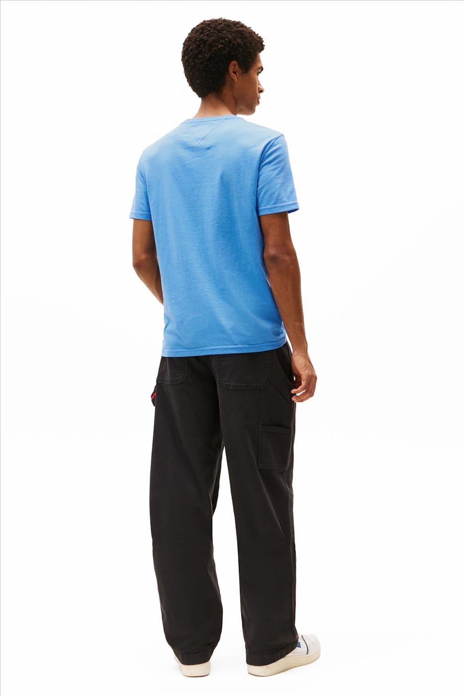 Tommy Jeans - Blauwe Jaspe slim T-shirt