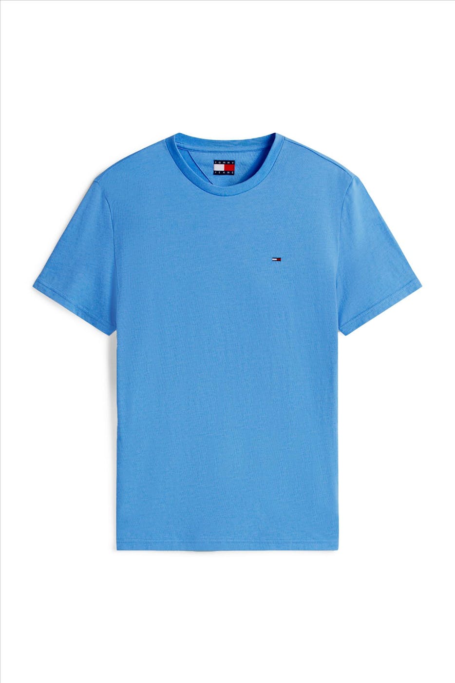 Tommy Jeans - Blauwe Jaspe slim T-shirt