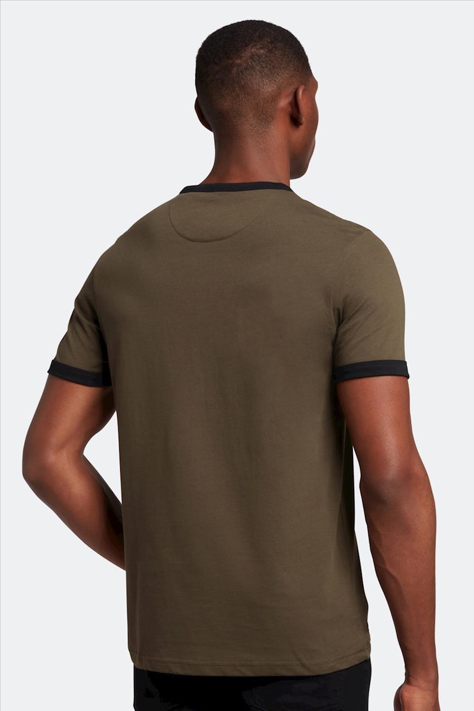 Lyle & Scott - Kaki Ringer T-shirt