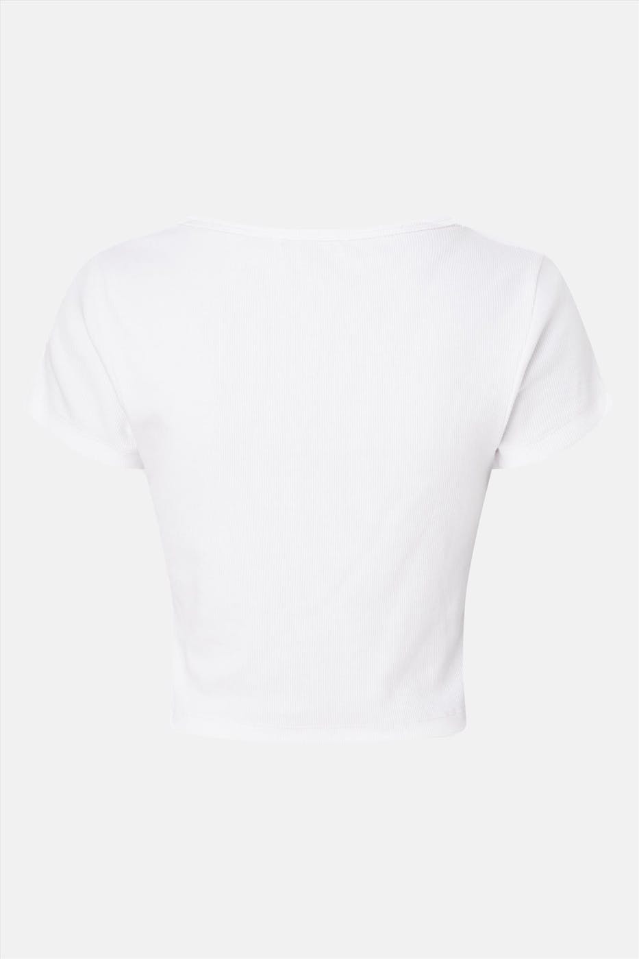 Tommy Jeans - Witte Cropped Essential Rib T-shirt