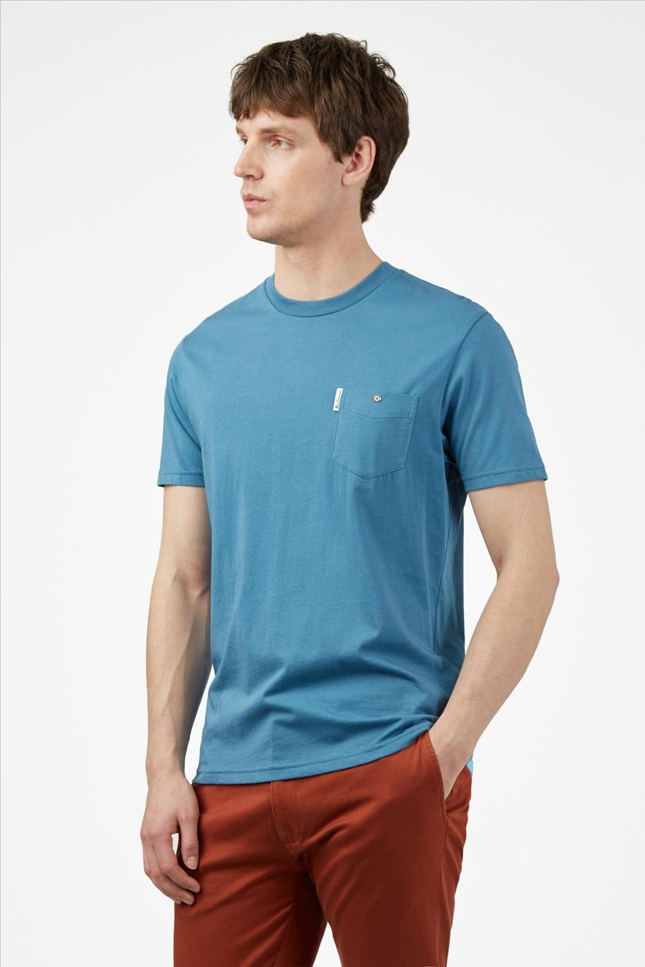 Ben Sherman - Blauwe Pocket T-shirt