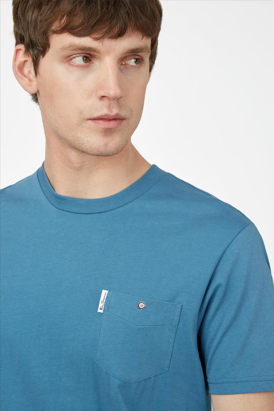 Ben Sherman - Blauwe Pocket T-shirt