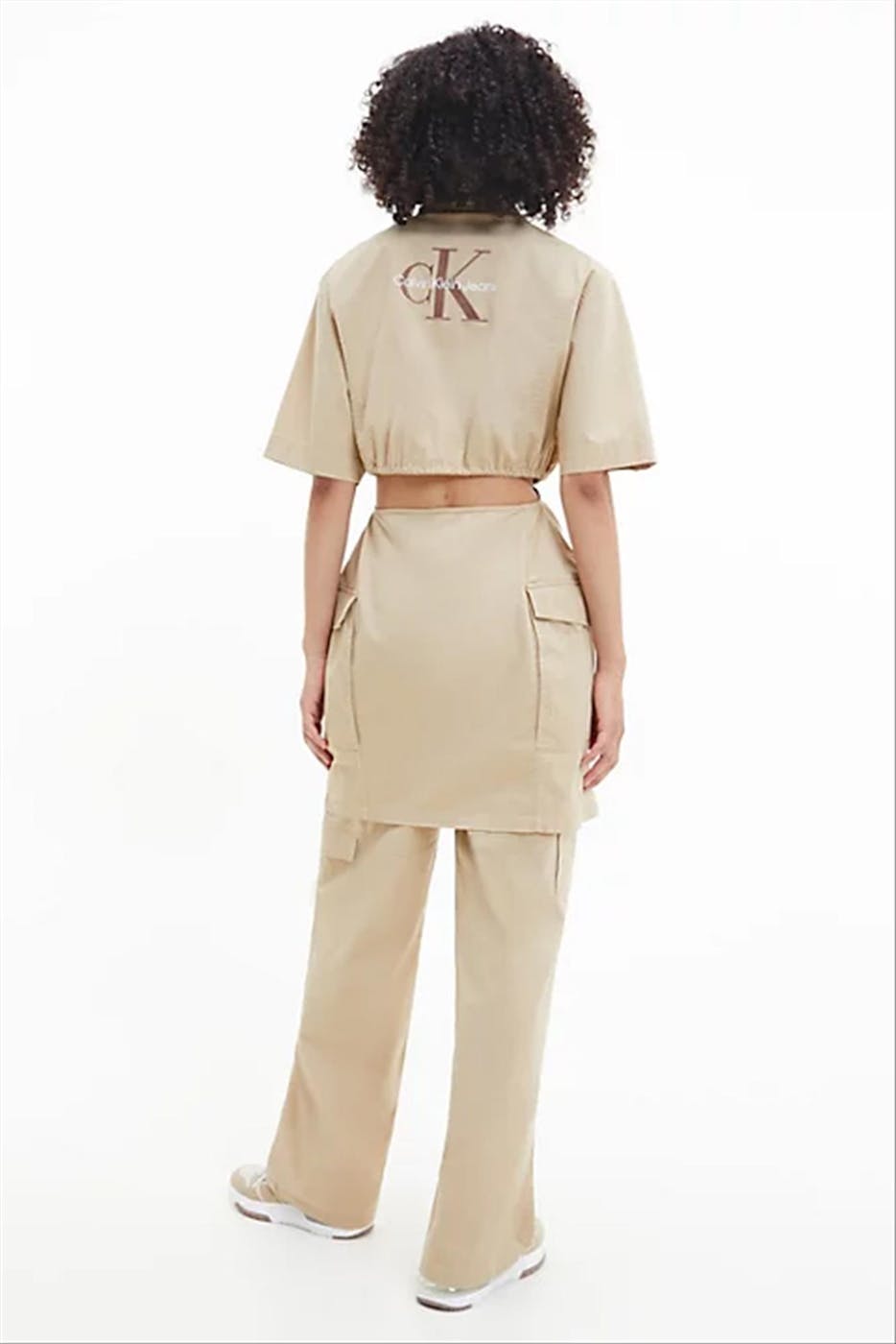 Calvin Klein Jeans - Beige Cut-out hemdjurk