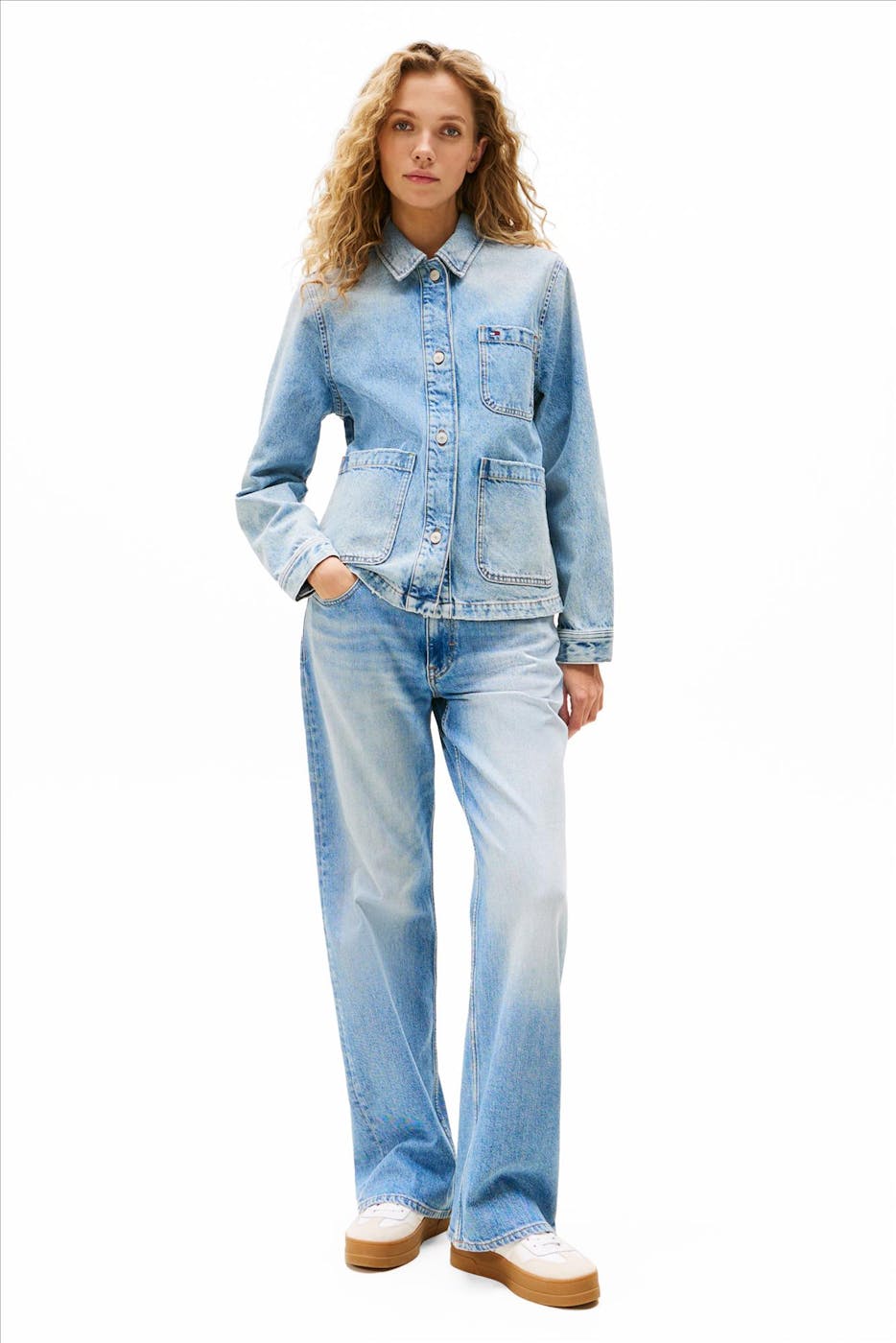 Tommy Jeans - Lichtblauwe Chore jeansjas