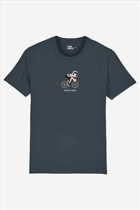 Vive le vélo - Donkergrijze Brave Little Belgian T-shirt