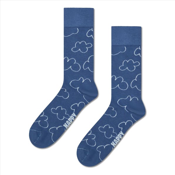 Happy Socks - Grijsblauwe Cloudy sokken, maat: 41-46
