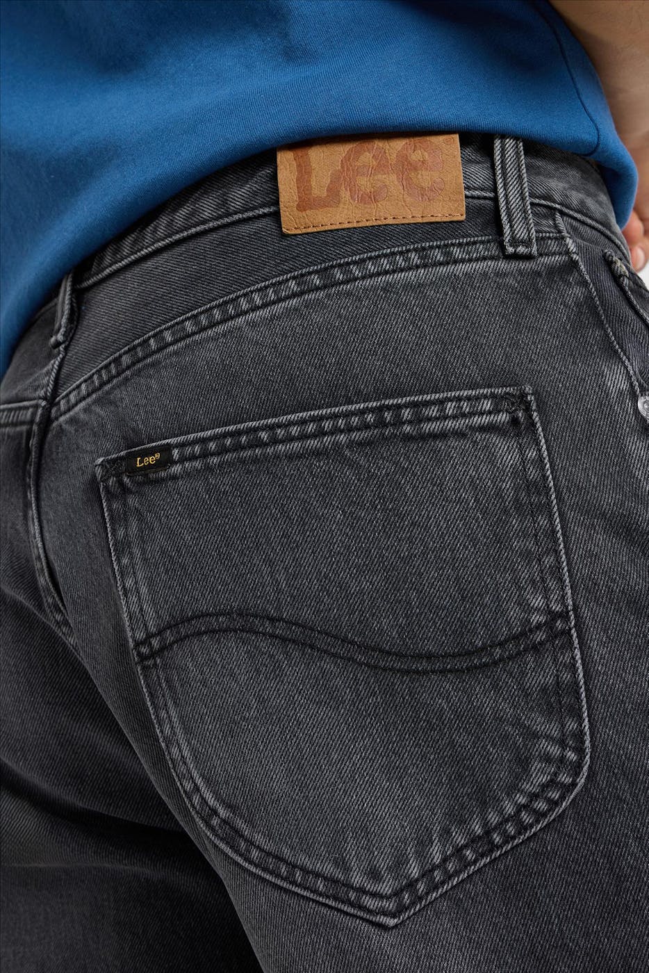 Lee - Donkergrijze Asher Straight jeans