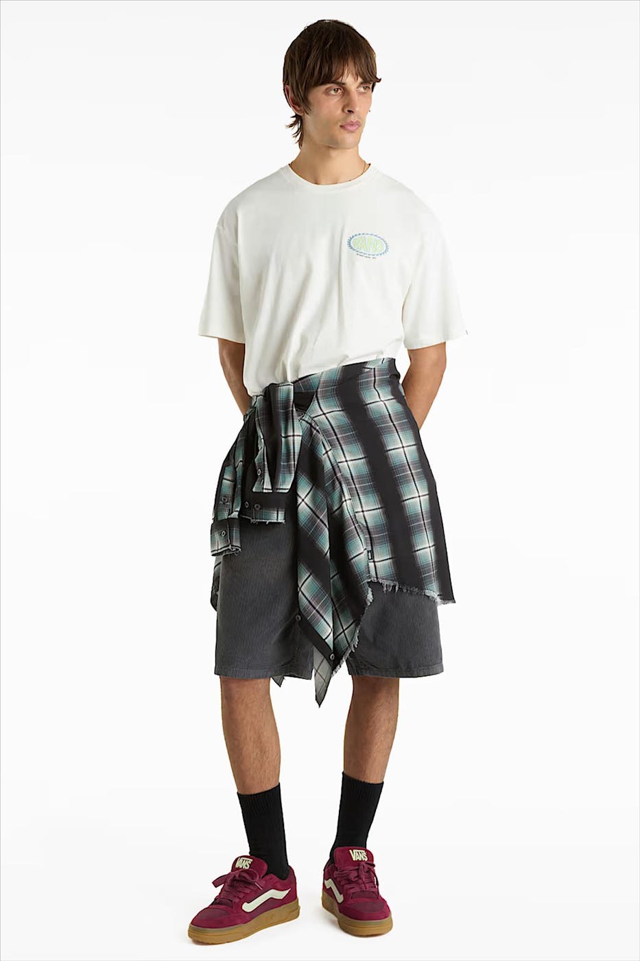 Vans - Grijze Check-5 Loose short