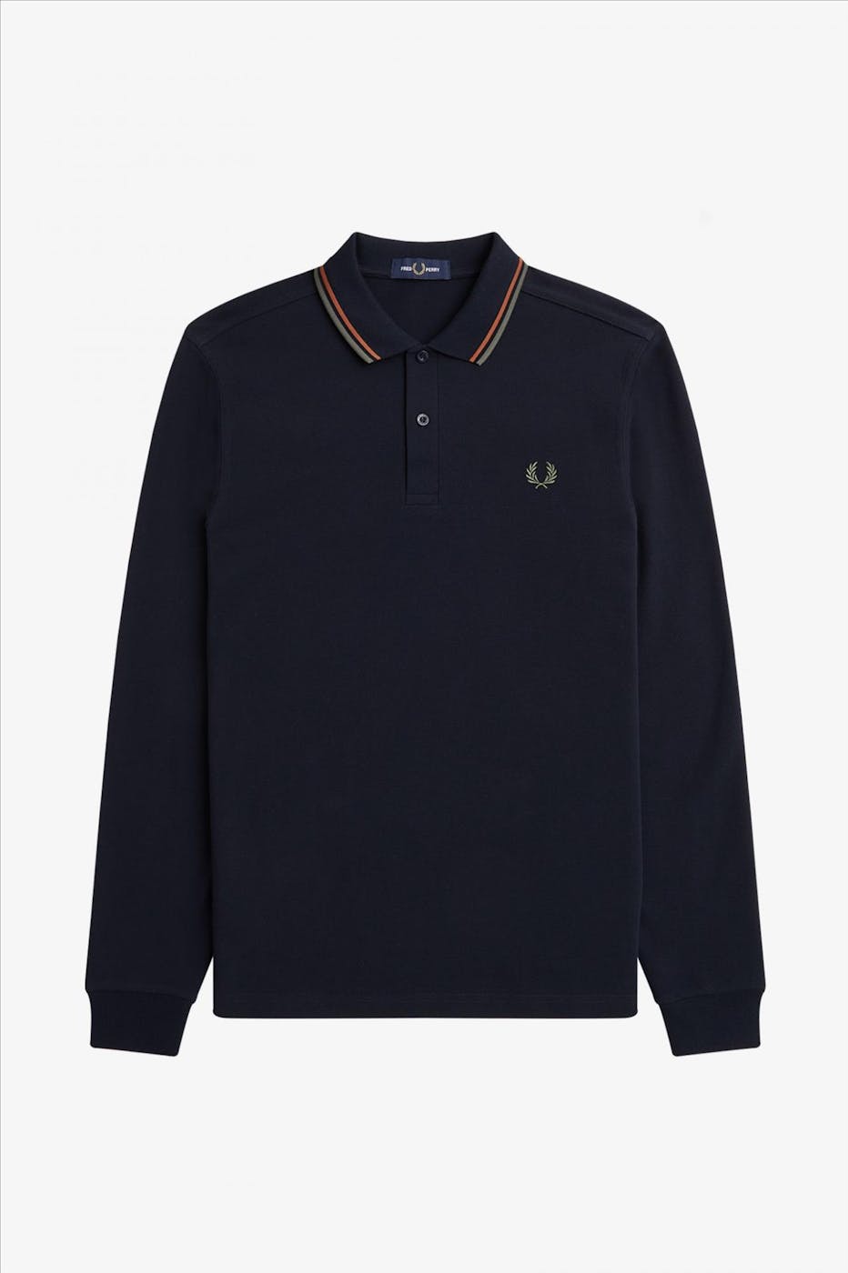 Fred Perry - Donkerblauw-Kaki Twin Tipped polo