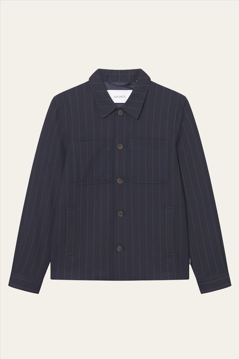 LES DEUX - Donkerblauw Marseille Pinstripe vestje