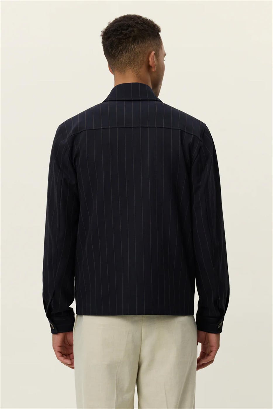 LES DEUX - Donkerblauw Marseille Pinstripe vestje