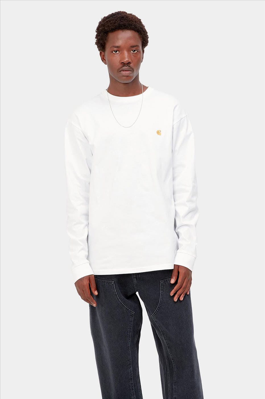 Carhartt WIP - Witte Chase T-shirt met lange mouw