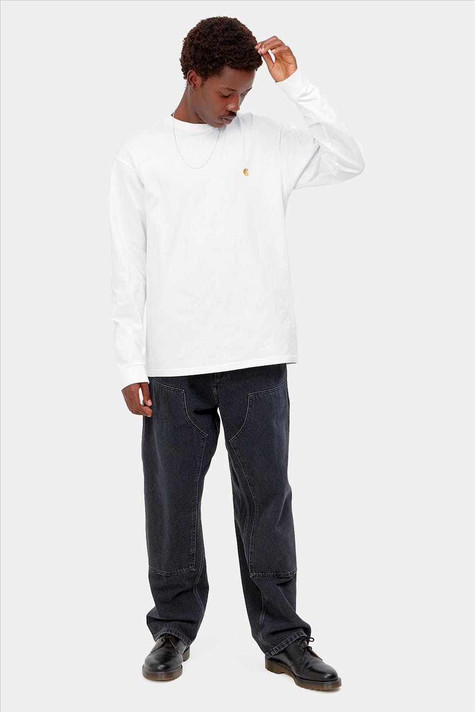 Carhartt WIP - Witte Chase T-shirt met lange mouw