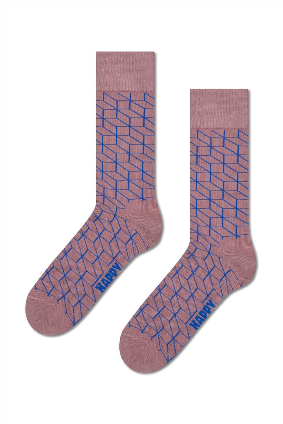Happy Socks - Lichtpaarse Optic sokken, maat: 41-46