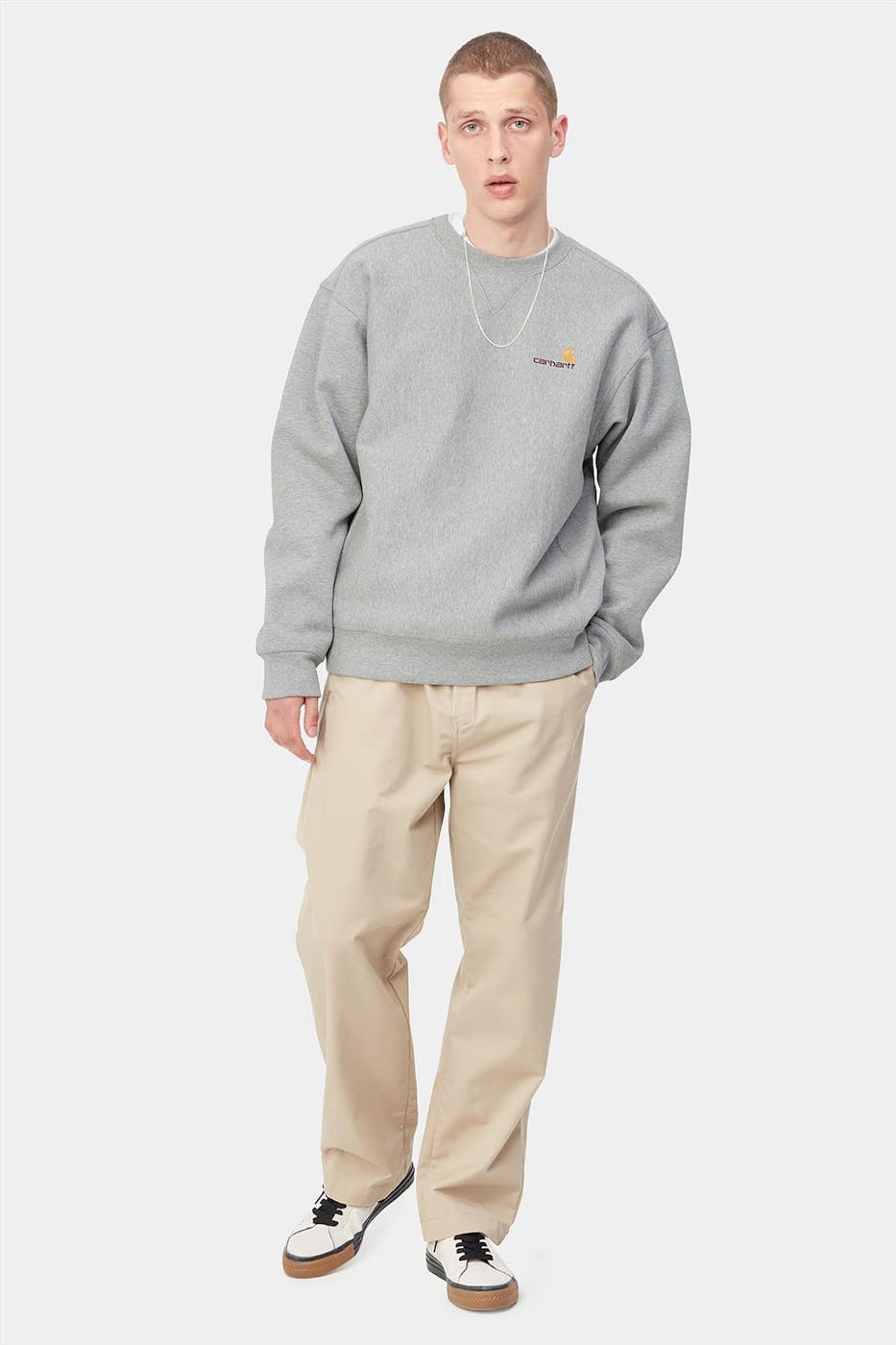 Carhartt WIP - Grijze American Script sweater