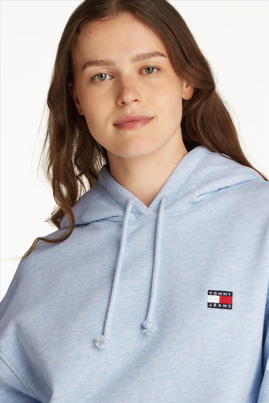 Tommy Jeans - Lichtblauwe Badge hoodie