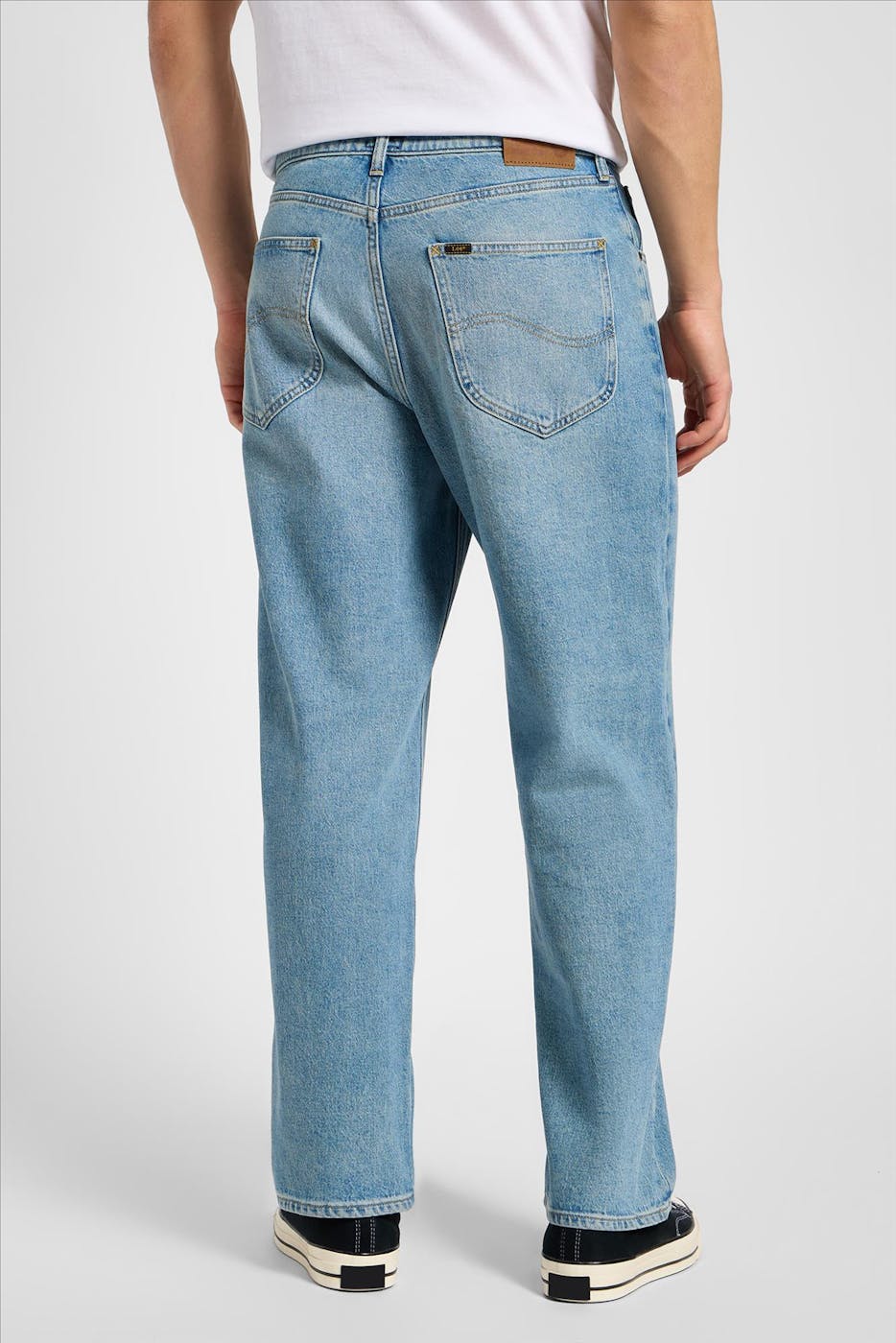 Lee - Regenblauwe Asher Loose Straight jeans