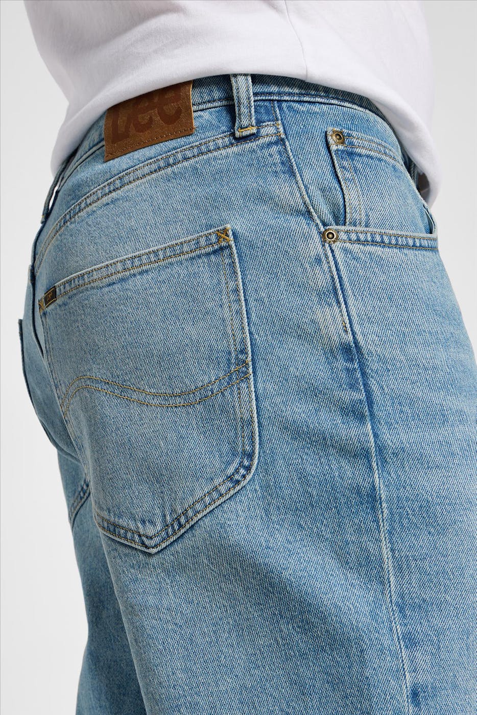Lee - Regenblauwe Asher Loose Straight jeans