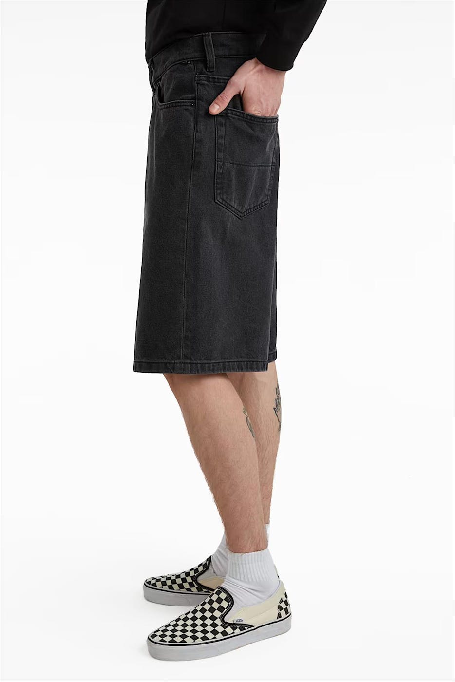 Vans - Zwarte Check-5 Baggy short