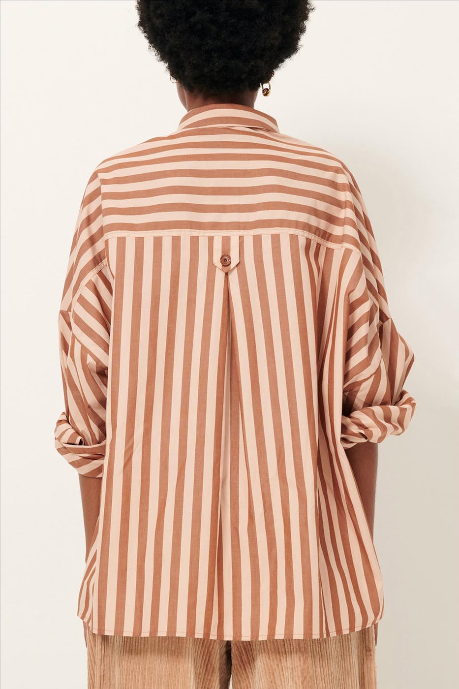 Sessùn - Lichtoranje-Bruine Fontania blouse