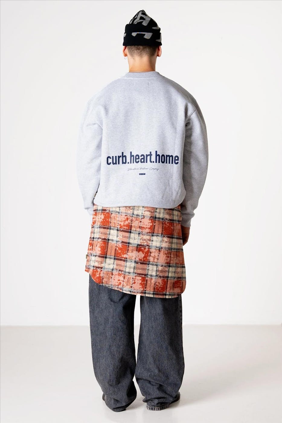WOODBIRD - Lichtgrijze Cane Home sweater