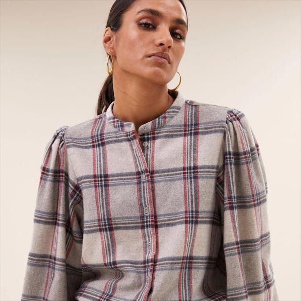 BY BAR - Beige Day Check blouse