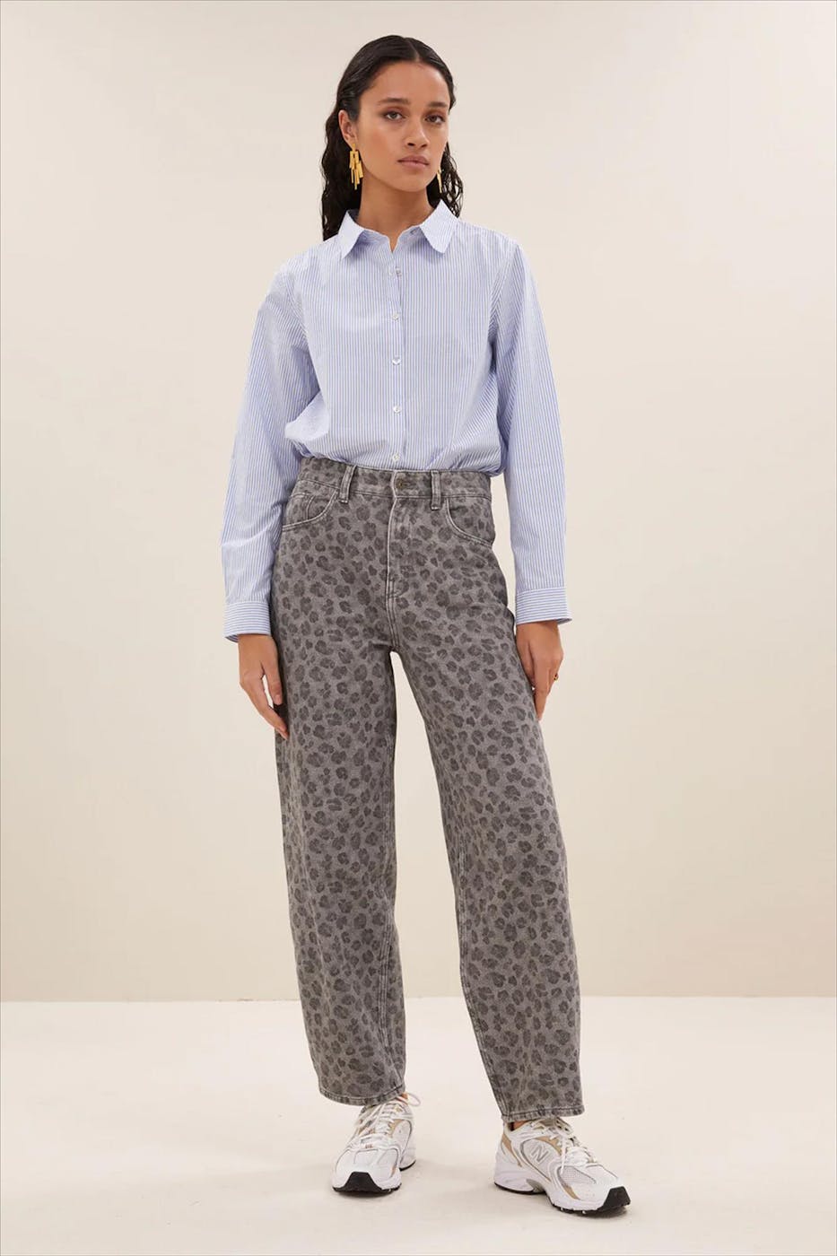 BY BAR - Blauw-Witte Joly Stripe blouse