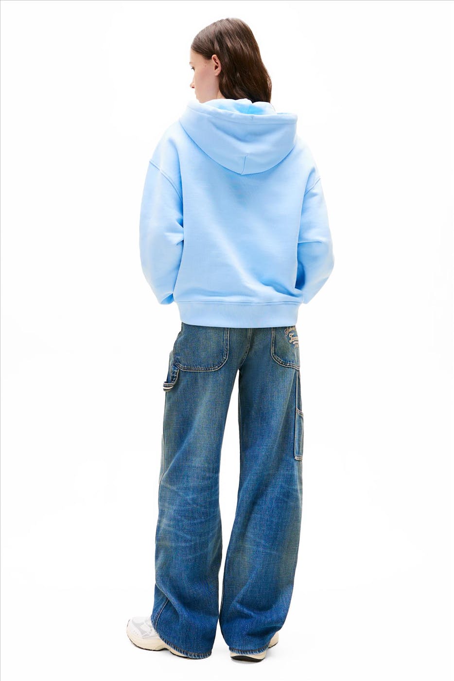 Tommy Jeans - Lichtblauwe Powdery Badge hoodie