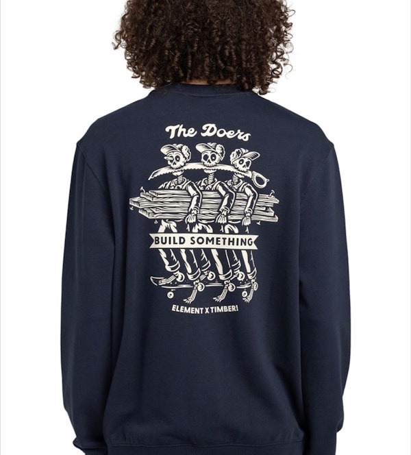 Element - Donkerblauwe Timber Skeleton Gang sweater