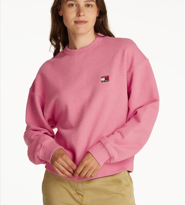 Tommy Jeans - Roze Badge sweater