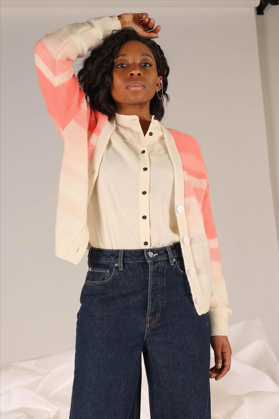 Gloria!Gloria! - Ecru-roze Magic Summer cardigan